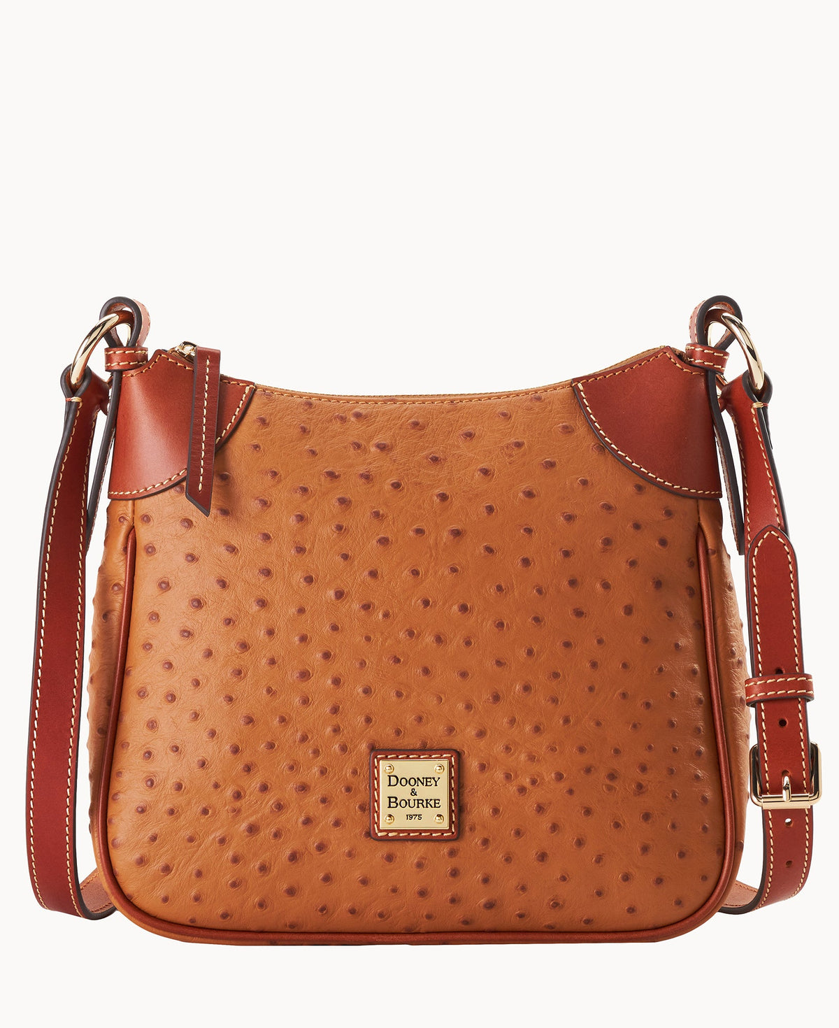 Ostrich Crossbody - Amber