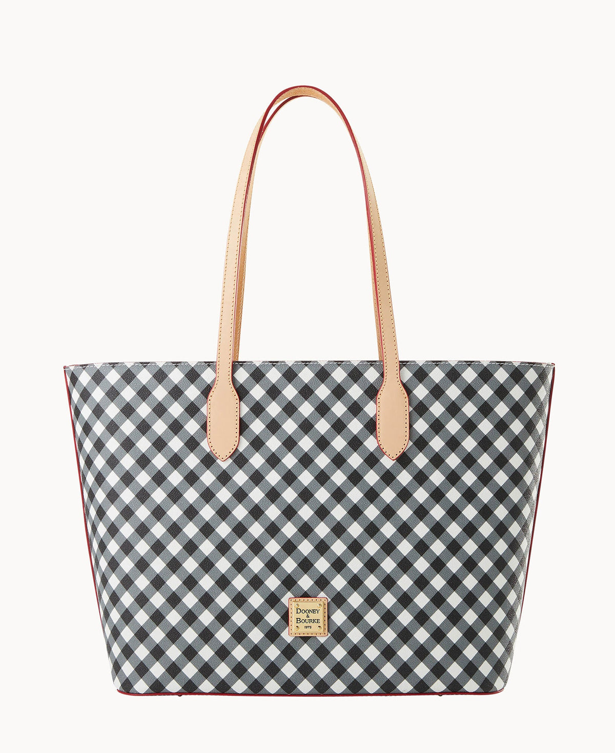 Gingham II Large Tote - Black
