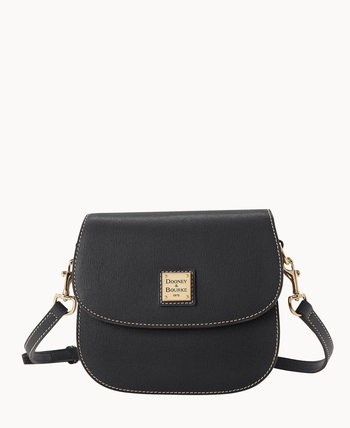 Saffiano Saddle Bag - Black