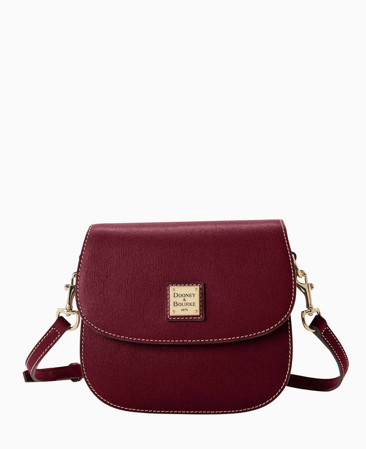Saffiano Saddle Bag - Bordeaux