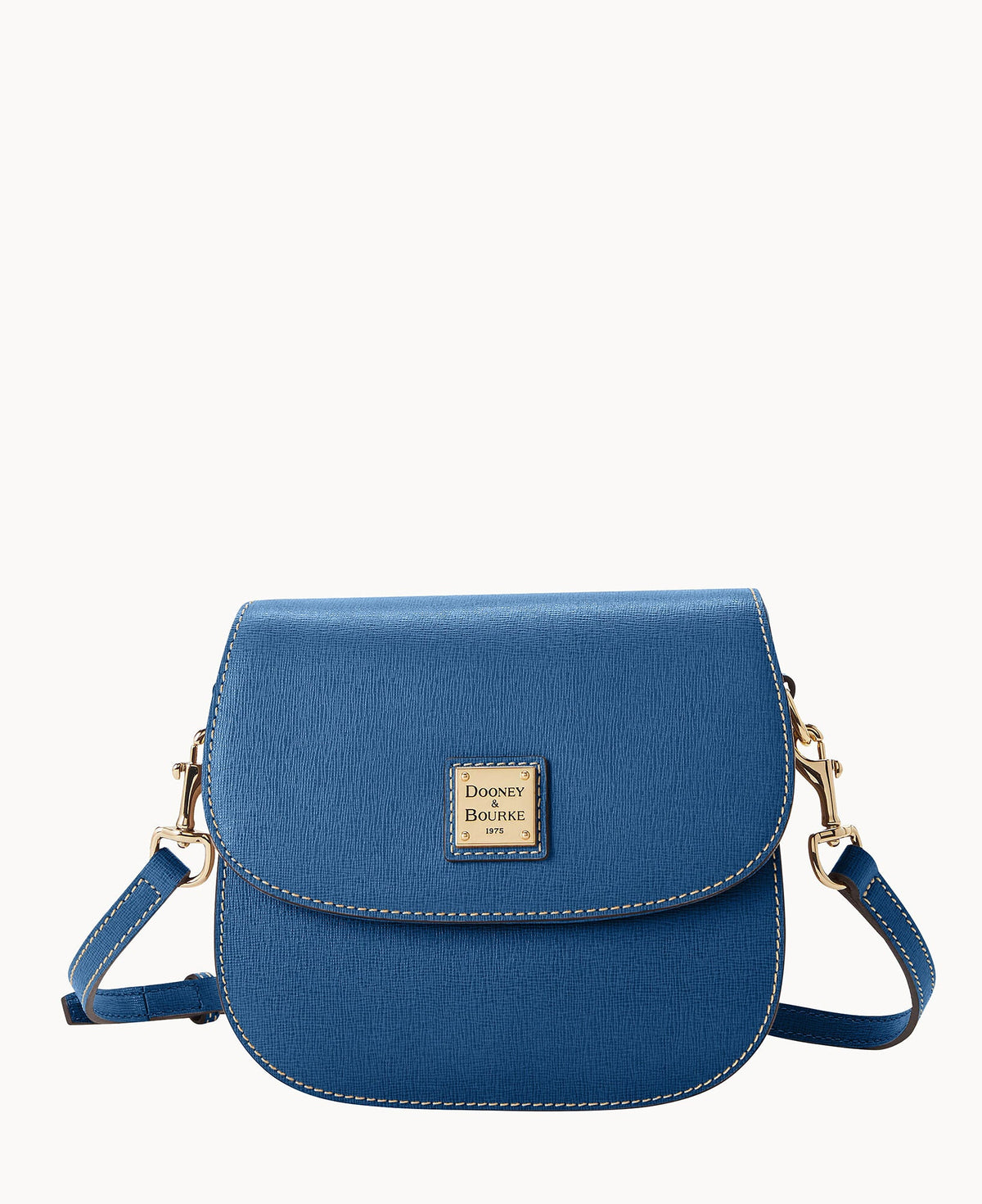 Saffiano Saddle Bag - Denim