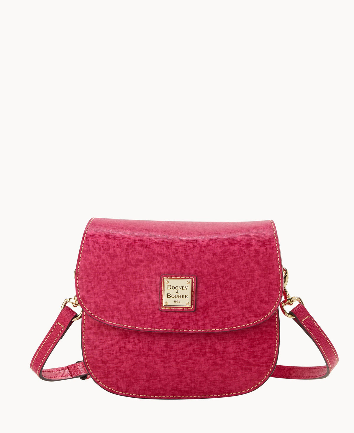 Saffiano Saddle Bag - Hot Pink