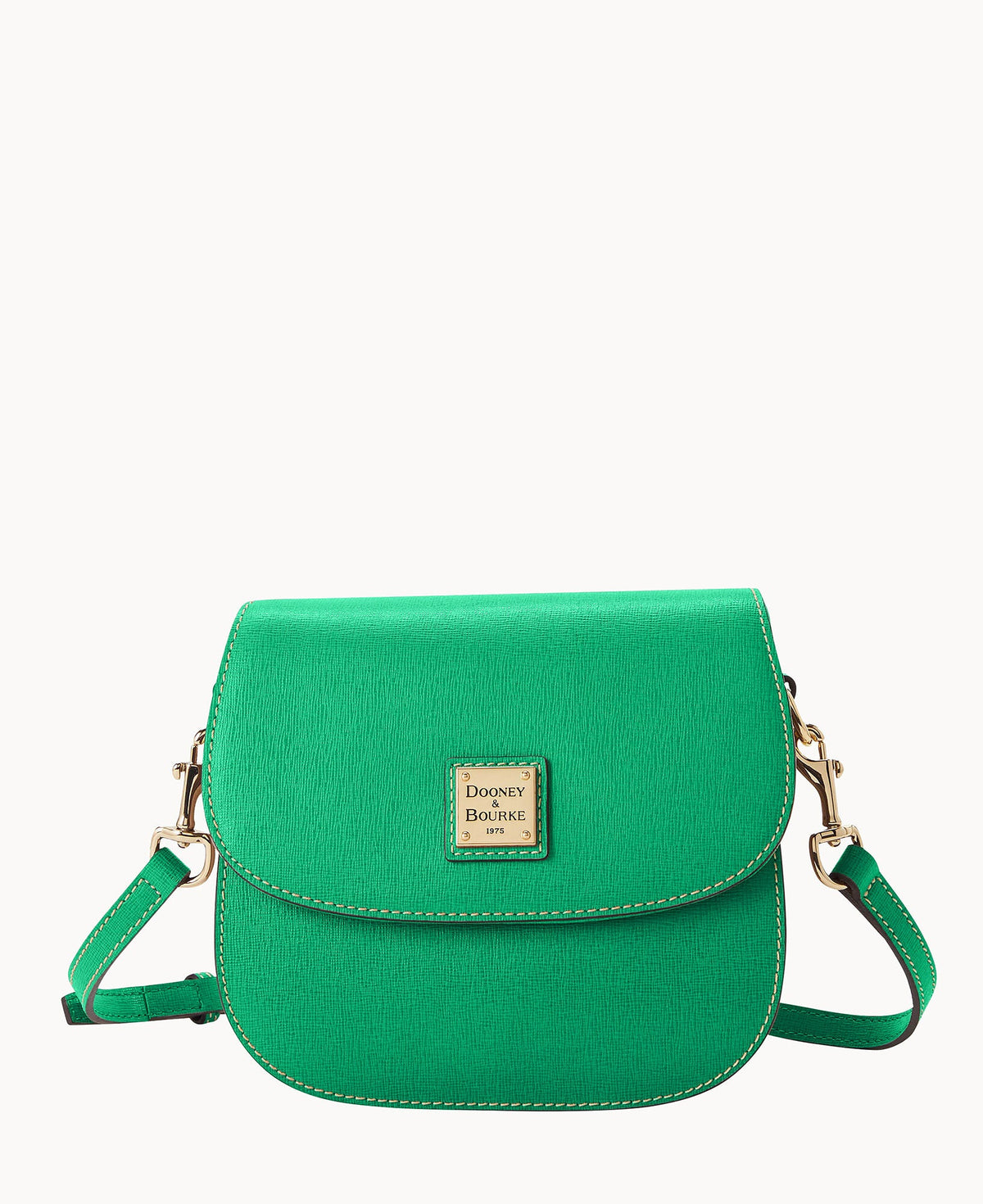 Saffiano Saddle Bag - Kelly Green