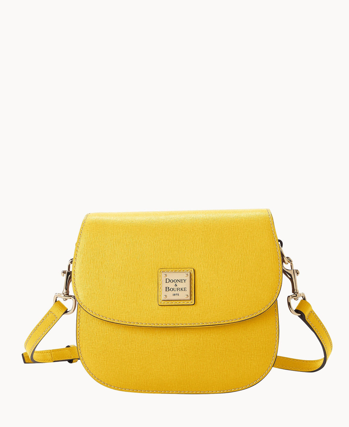 Saffiano Saddle Bag - Lemon