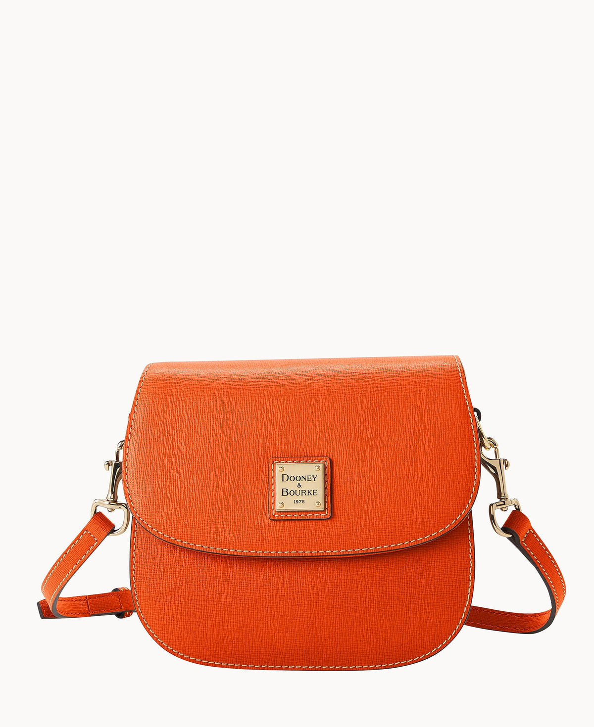 Saffiano Saddle Bag - Orange