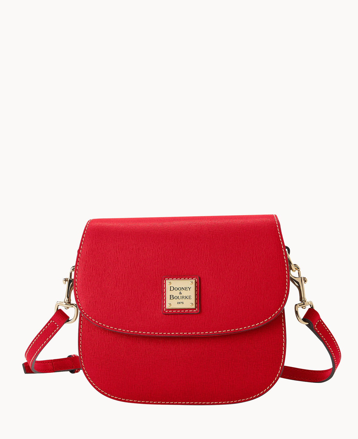 Saffiano Saddle Bag - Red