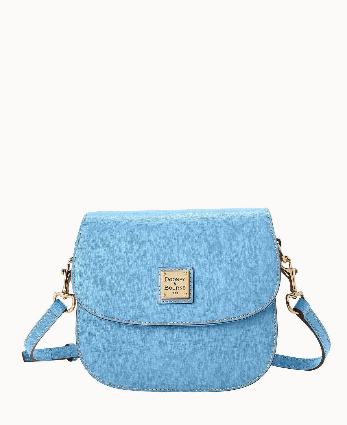 Saffiano Saddle Bag - Sky Blue