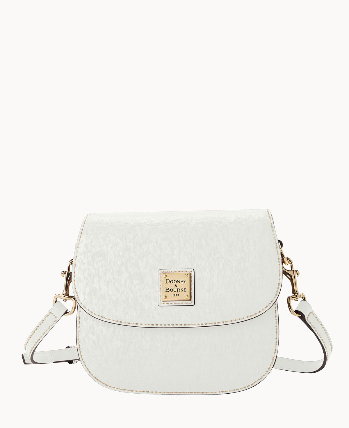 Saffiano Saddle Bag - White