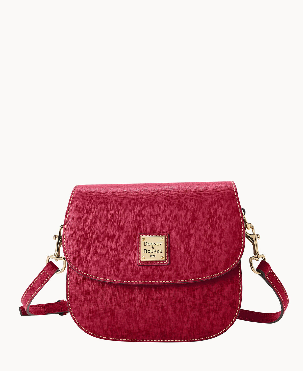 Saffiano Saddle Bag - Strawberry
