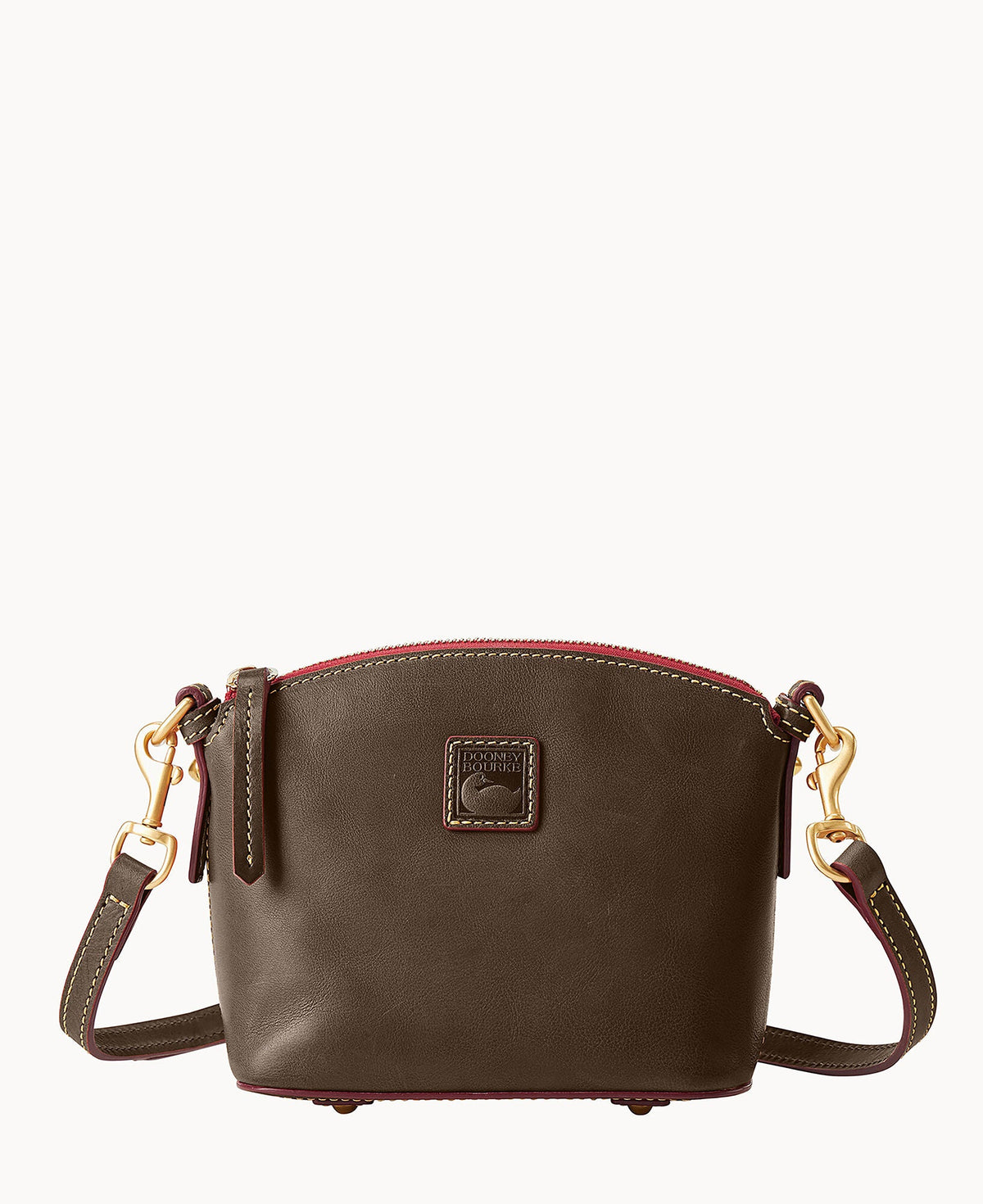 Florentine Mini Domed Crossbody - Charcoal
