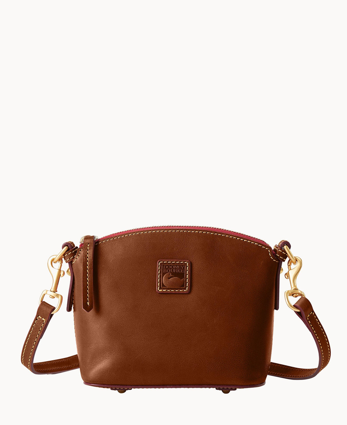 Florentine Mini Domed Crossbody - Chestnut