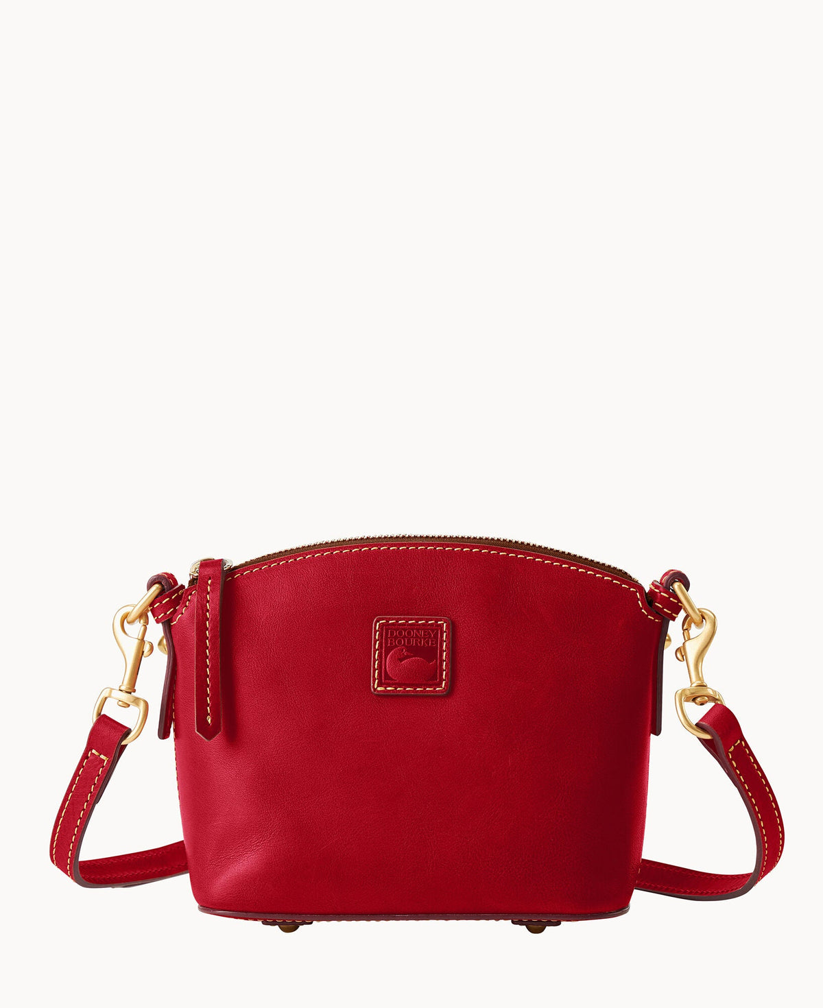 Florentine Mini Domed Crossbody - Red
