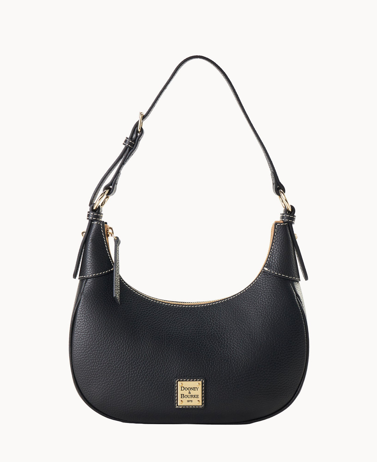 Lucca Leather Large Hobo - Black