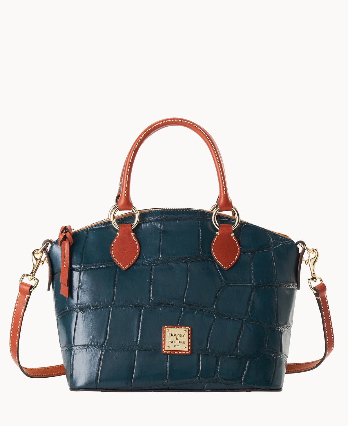 Denison Satchel - Deep Teal Tan