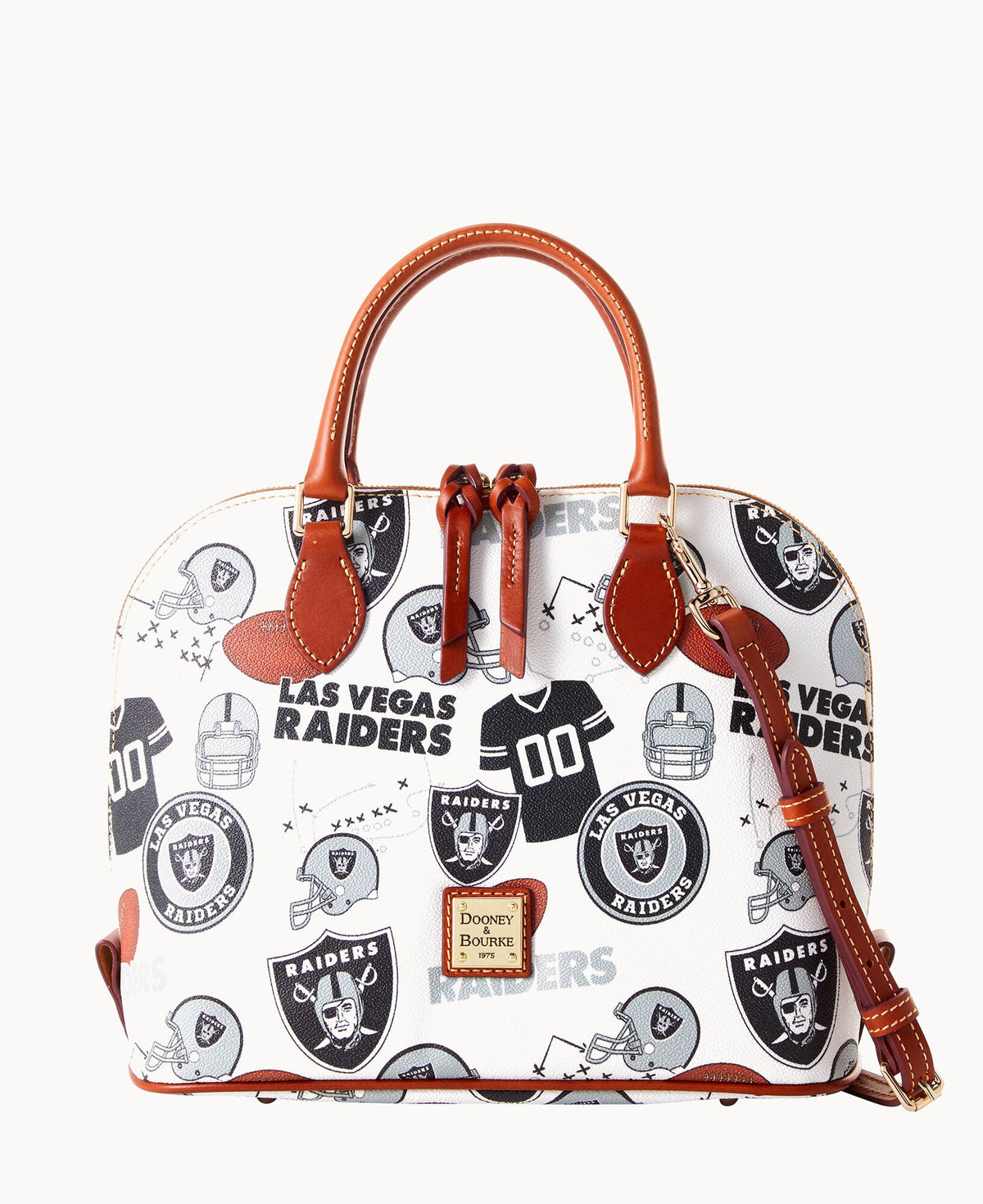 NFL Raiders Zip Zip Satchel - White Multi