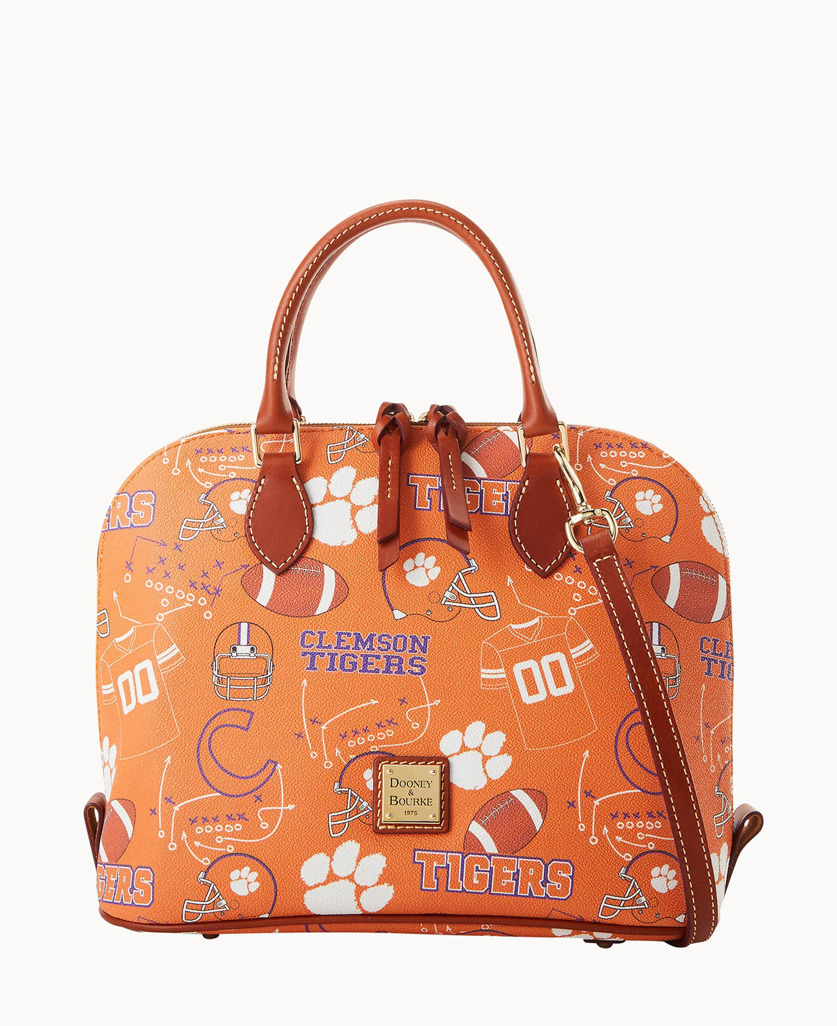 Collegiate Clemson University Zip Zip Satchel - Orange