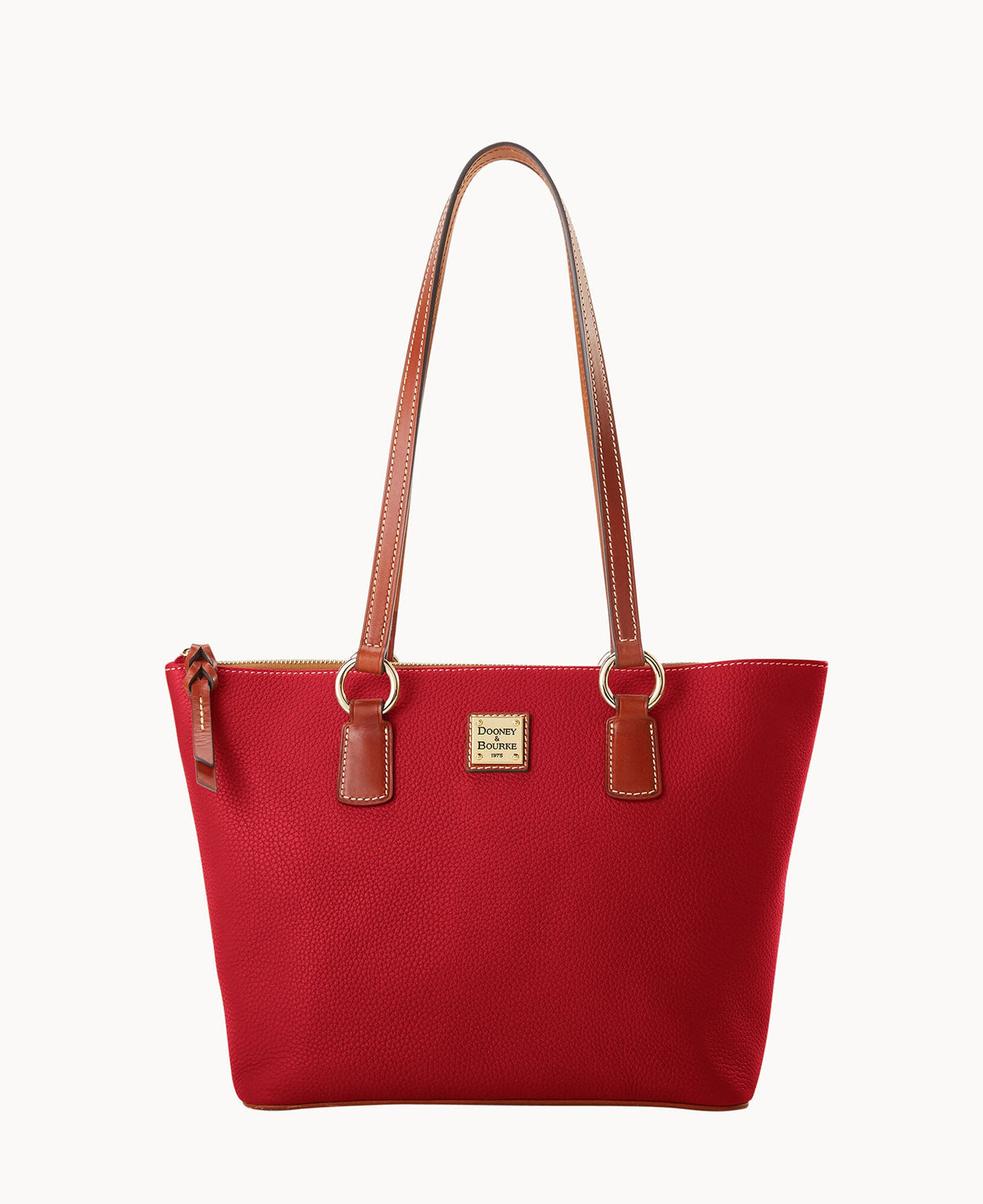 Pebble Grain Small Wren Zip Tote - Red