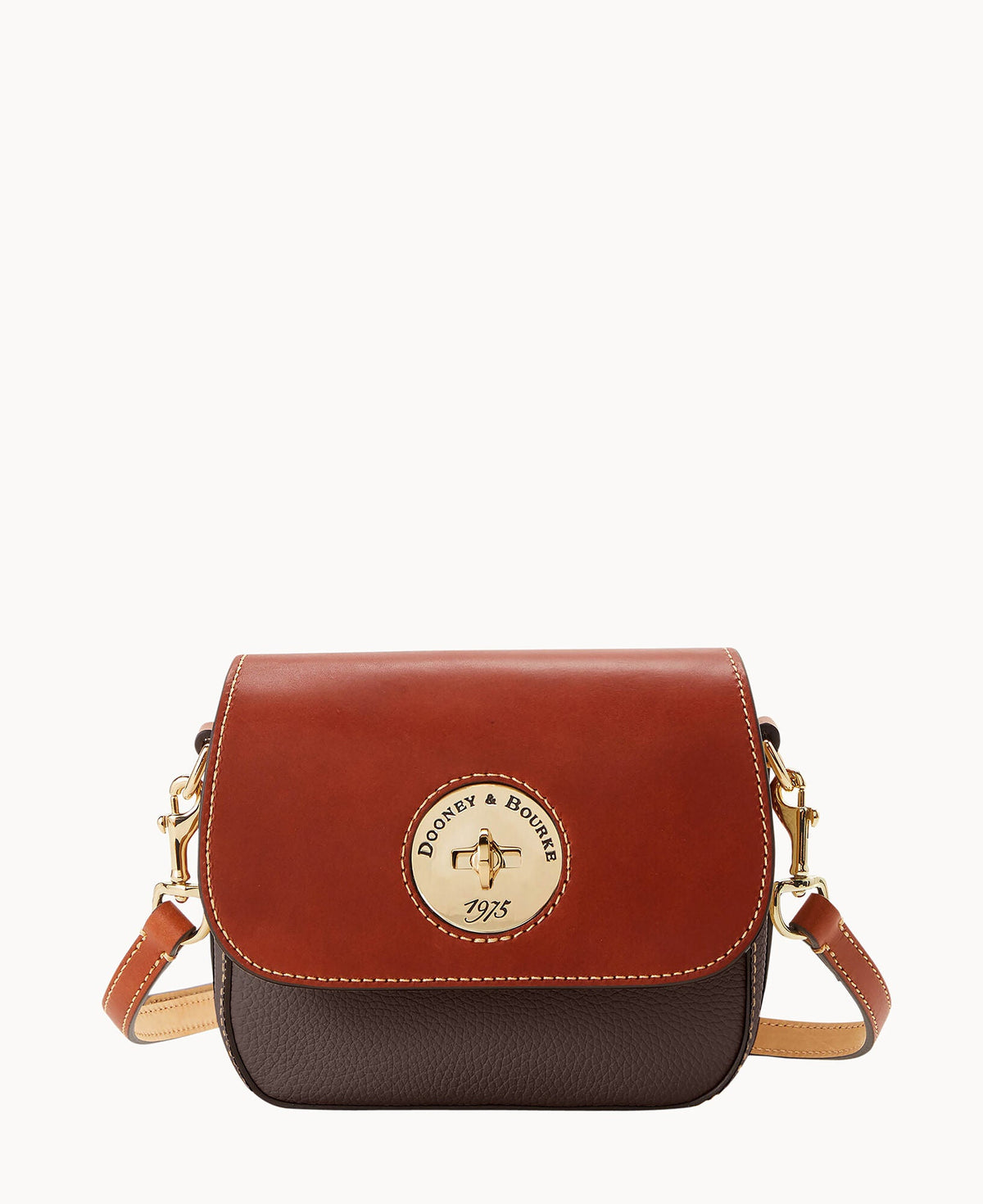 Pebble Turnlock Flap Saddle - Brown Tmoro