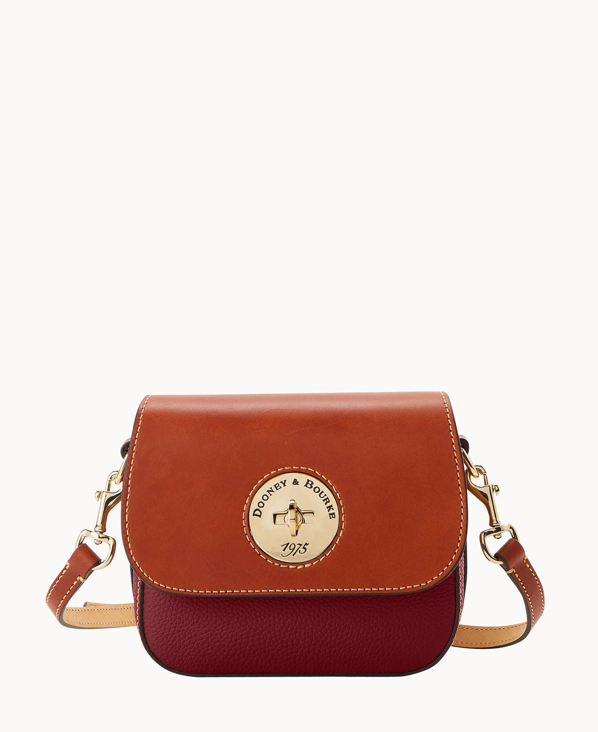 Pebble Turnlock Flap Saddle - Bordeaux