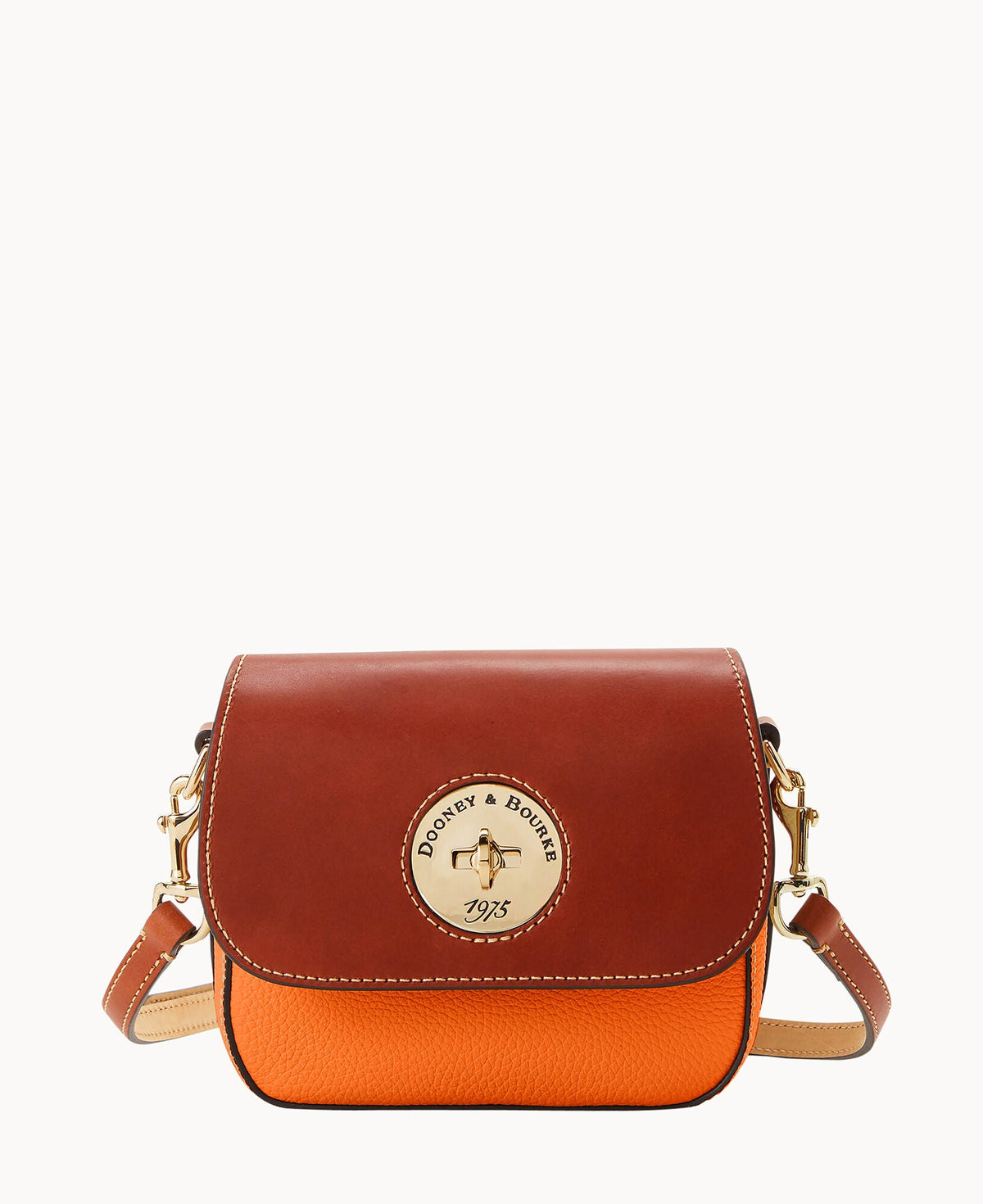Pebble Turnlock Flap Saddle - Clementine