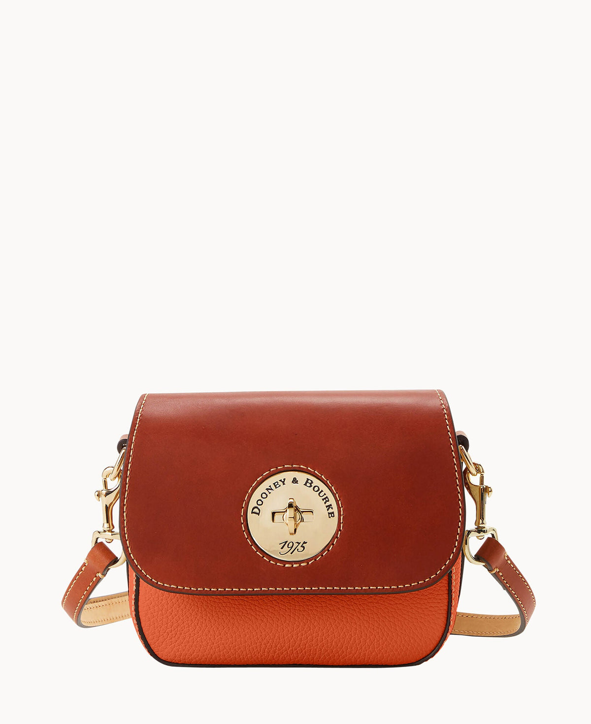 Pebble Turnlock Flap Saddle - Coral
