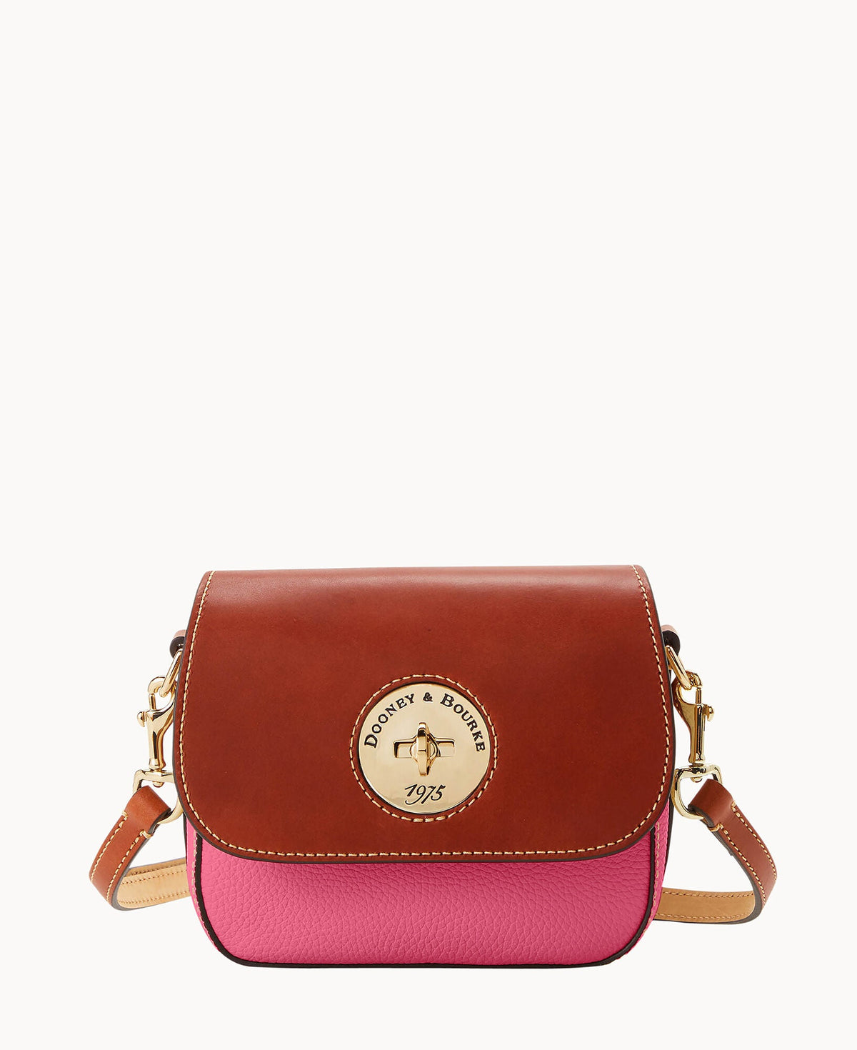 Pebble Turnlock Flap Saddle - Hot Pink
