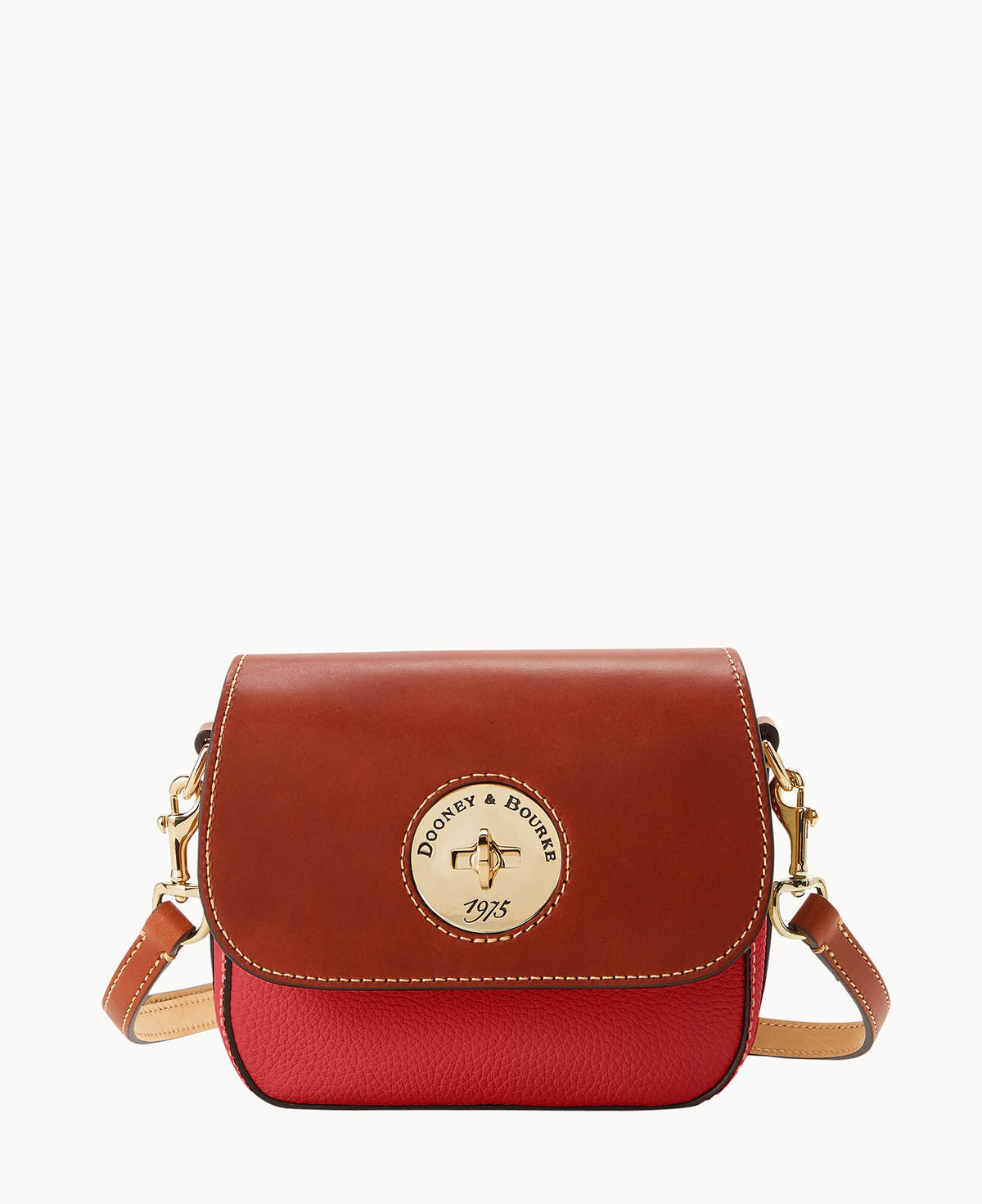 Pebble Turnlock Flap Saddle - Red
