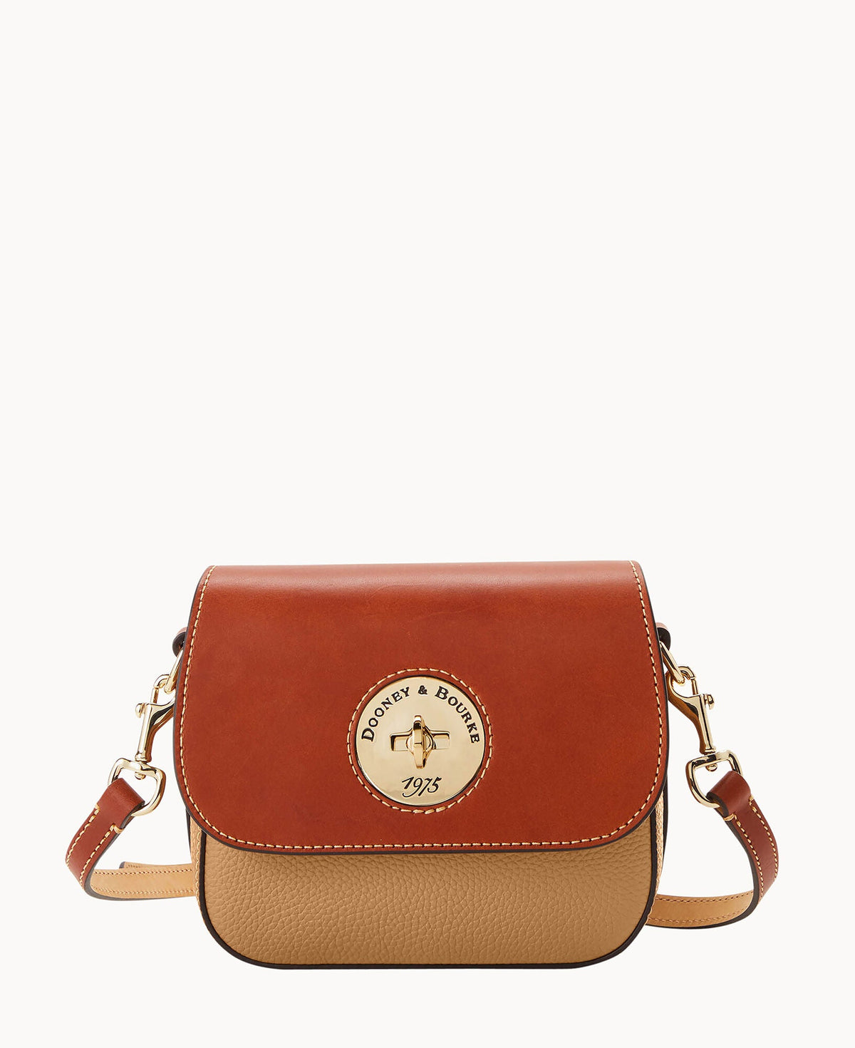 Pebble Turnlock Flap Saddle - Light Taupe