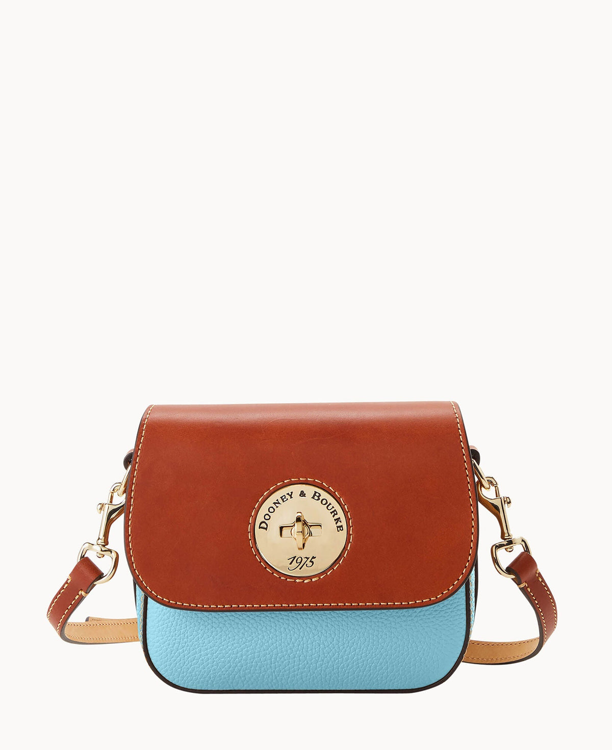 Pebble Turnlock Flap Saddle - Caribbean Blue