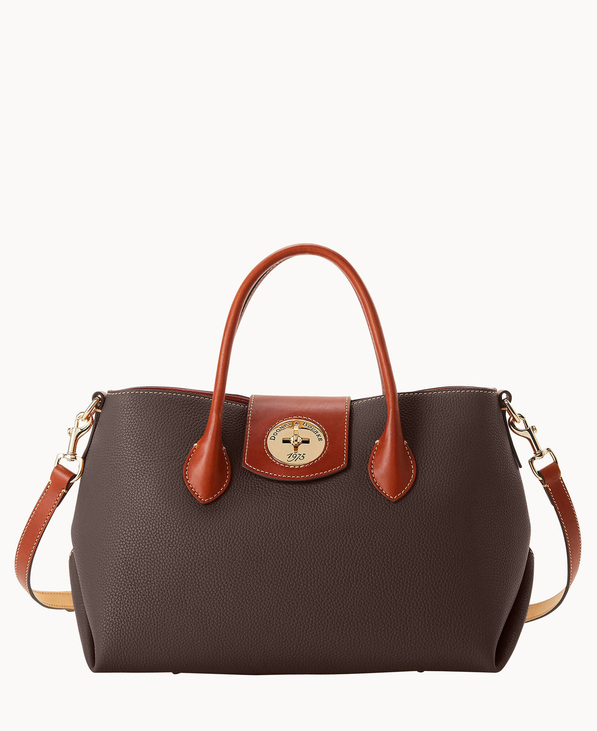 Pebble Turnlock Handle Tote 30 - Brown Tmoro