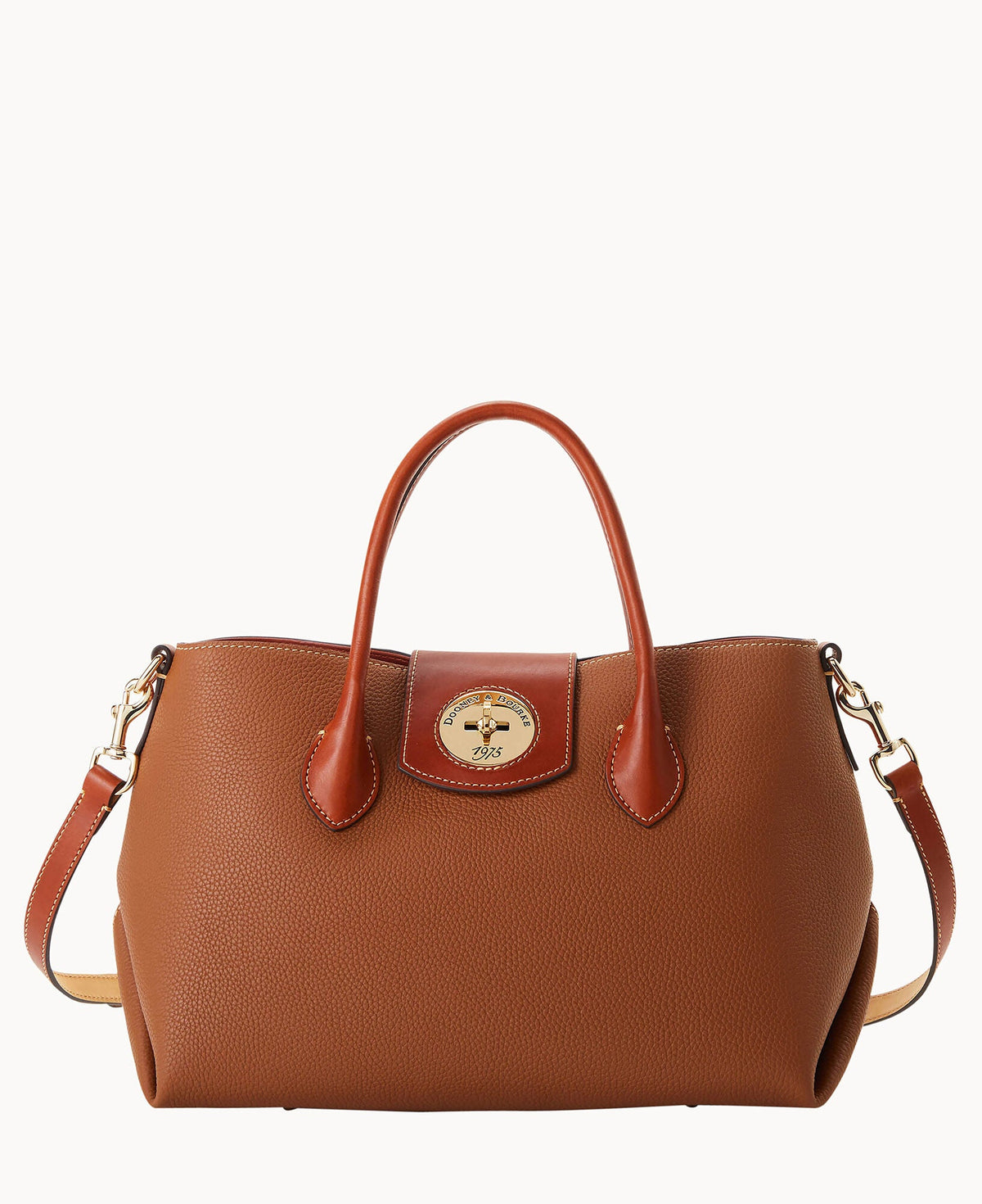 Pebble Turnlock Handle Tote 30 - Caramel