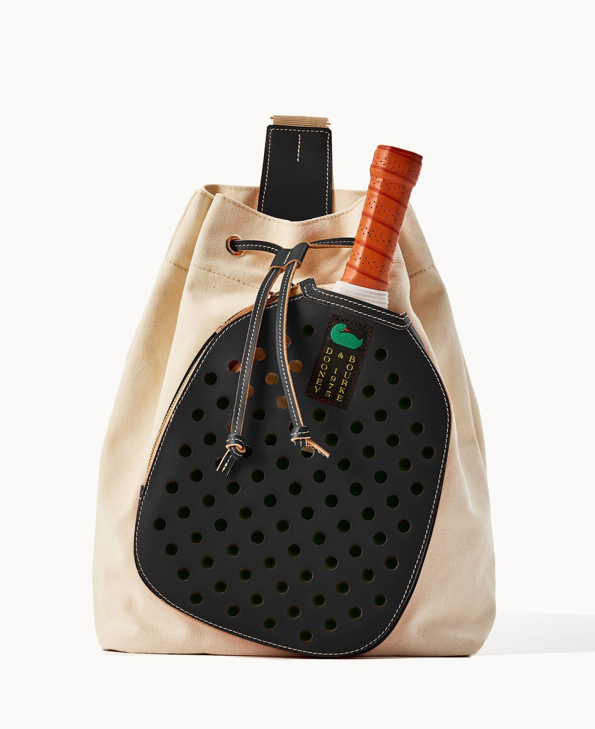Canvas Pickleball Sling - Natural Black