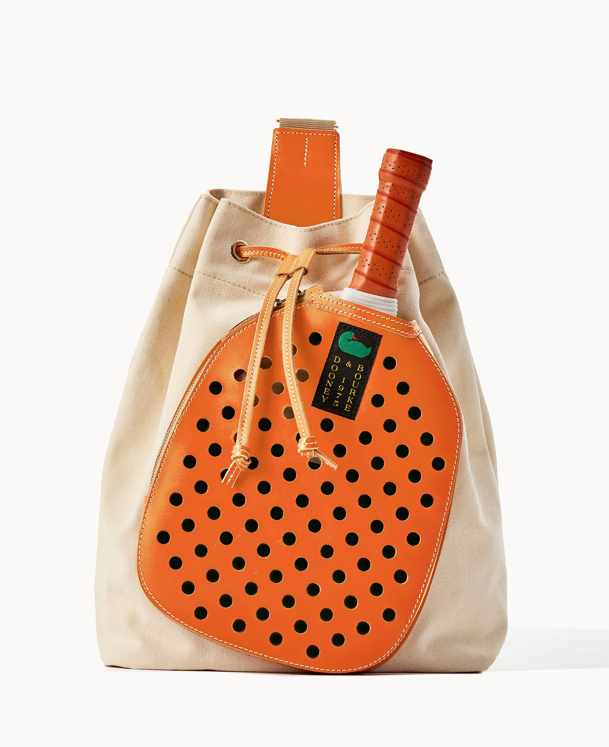 Canvas Pickleball Sling - Natural Tangerine