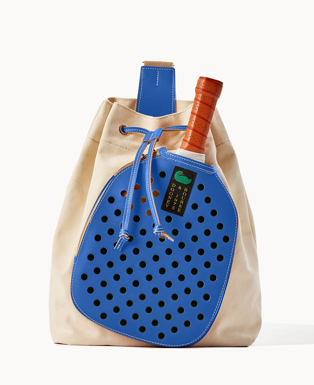 Canvas Pickleball Sling - Natural Azure