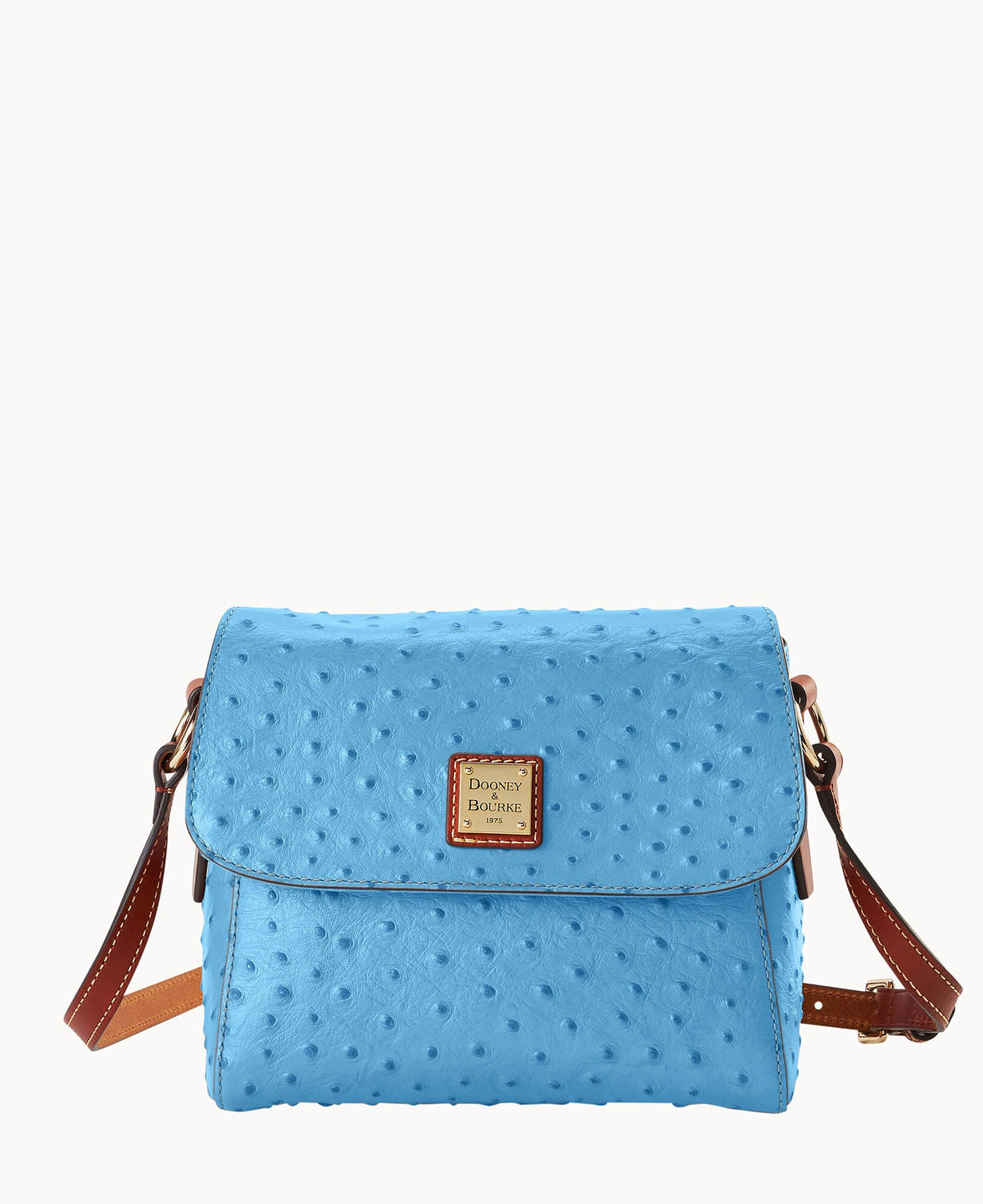 Ostrich Small Eliza Crossbody - Azure