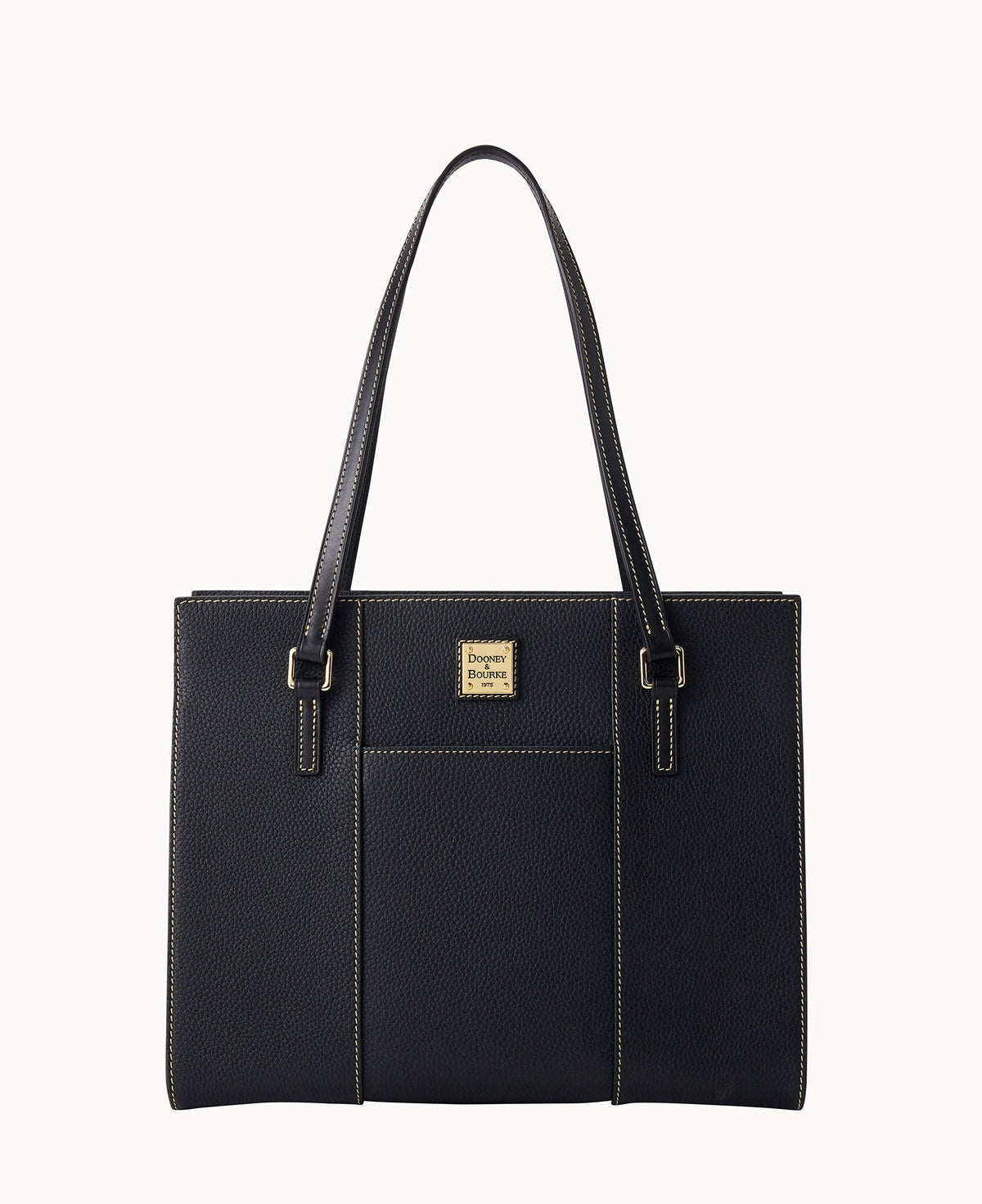 Pebble Grain Charlotte Tote - Black Black
