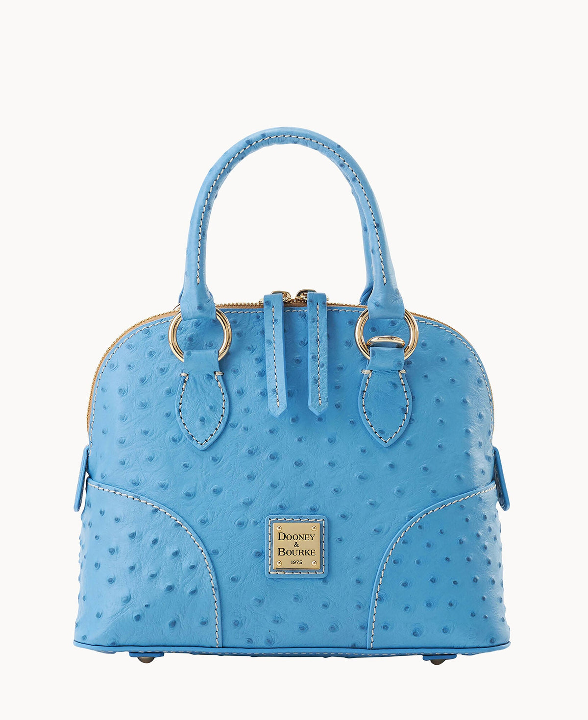 Ostrich Small Satchel - Azure