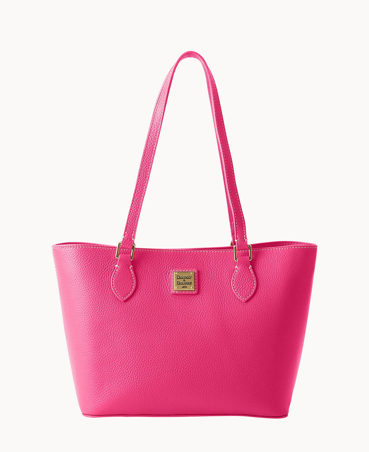 Lucca Leather Small Jessie Tote - Fuchsia