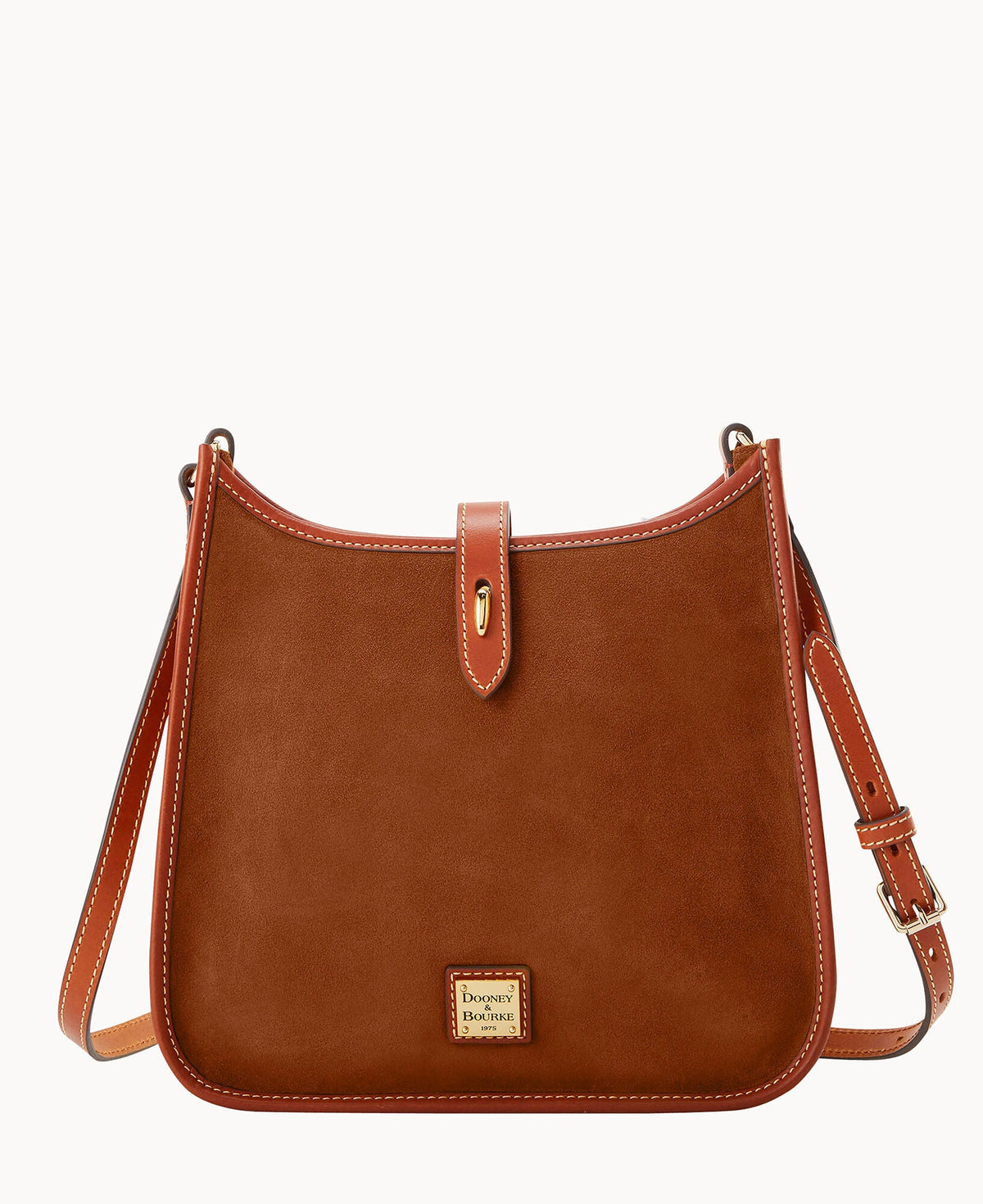 Suede Messenger Crossbody - Amber