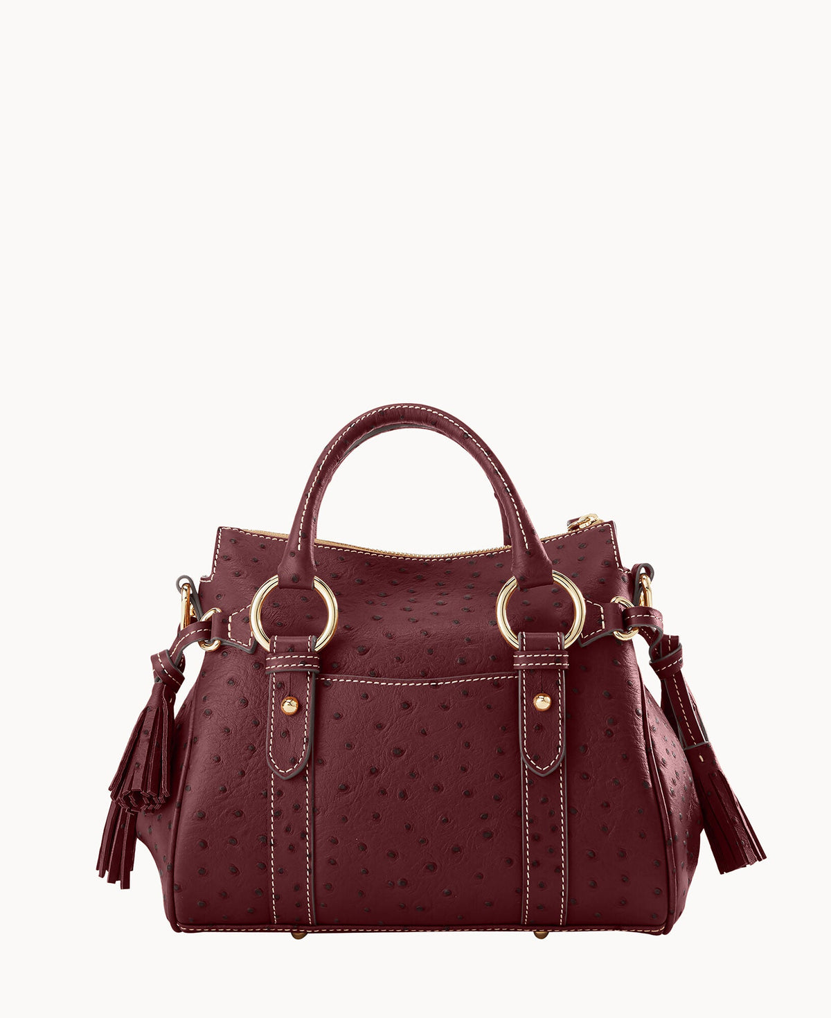 Ostrich Satchel With Pocket - Image 49