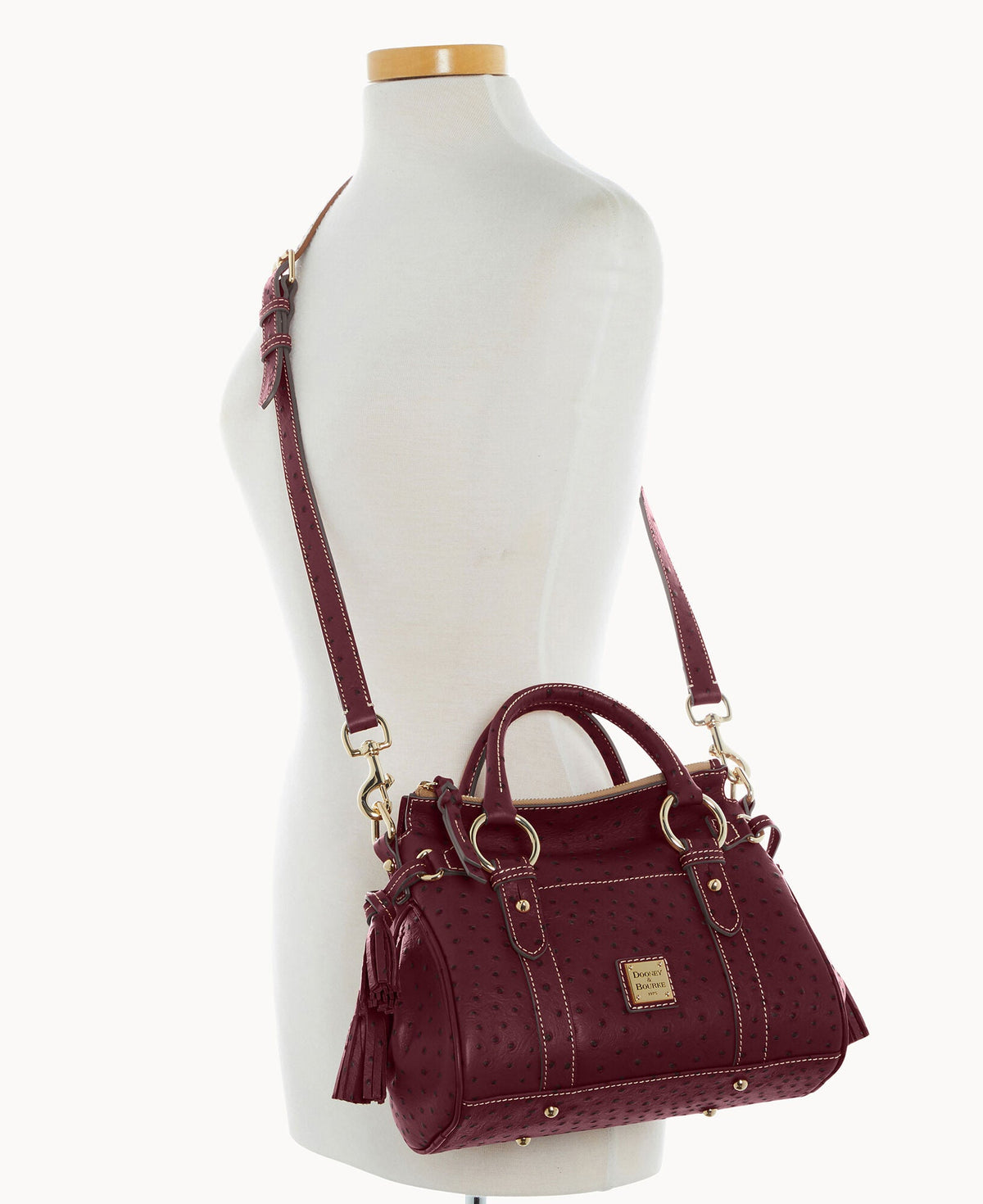 Ostrich Satchel With Pocket - Image 50