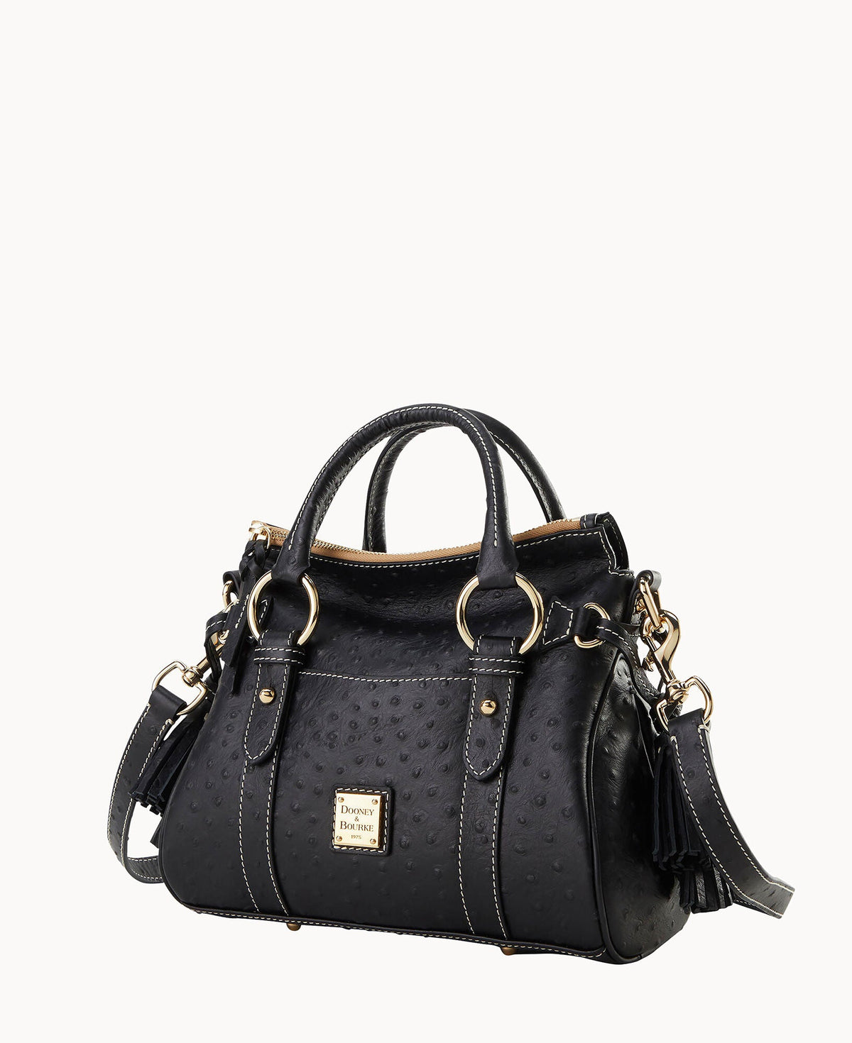 Ostrich Satchel With Pocket - Image 12