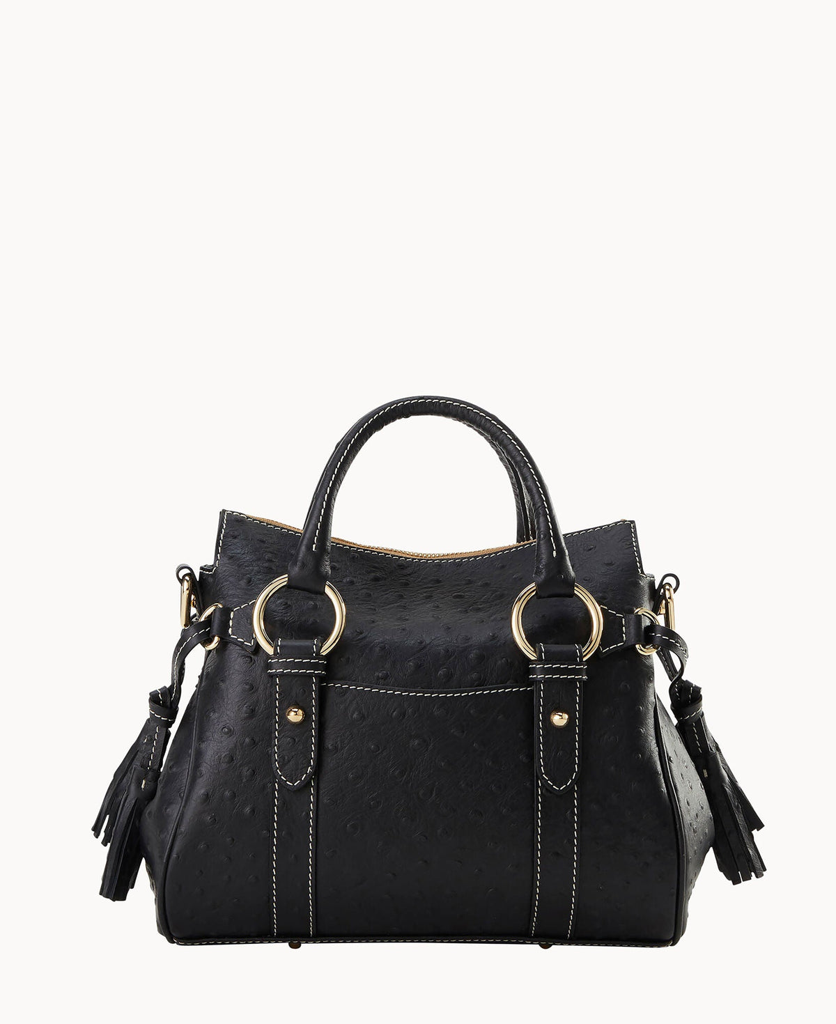 Ostrich Satchel With Pocket - Image 14