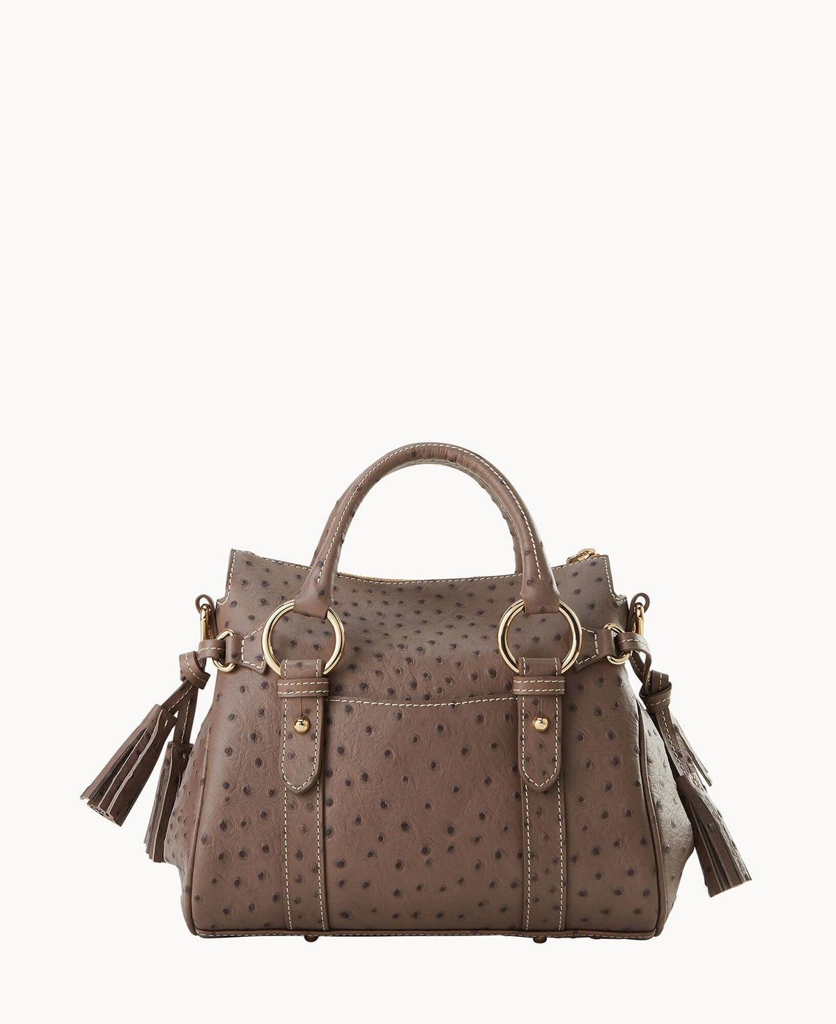Ostrich Satchel With Pocket - Image 24