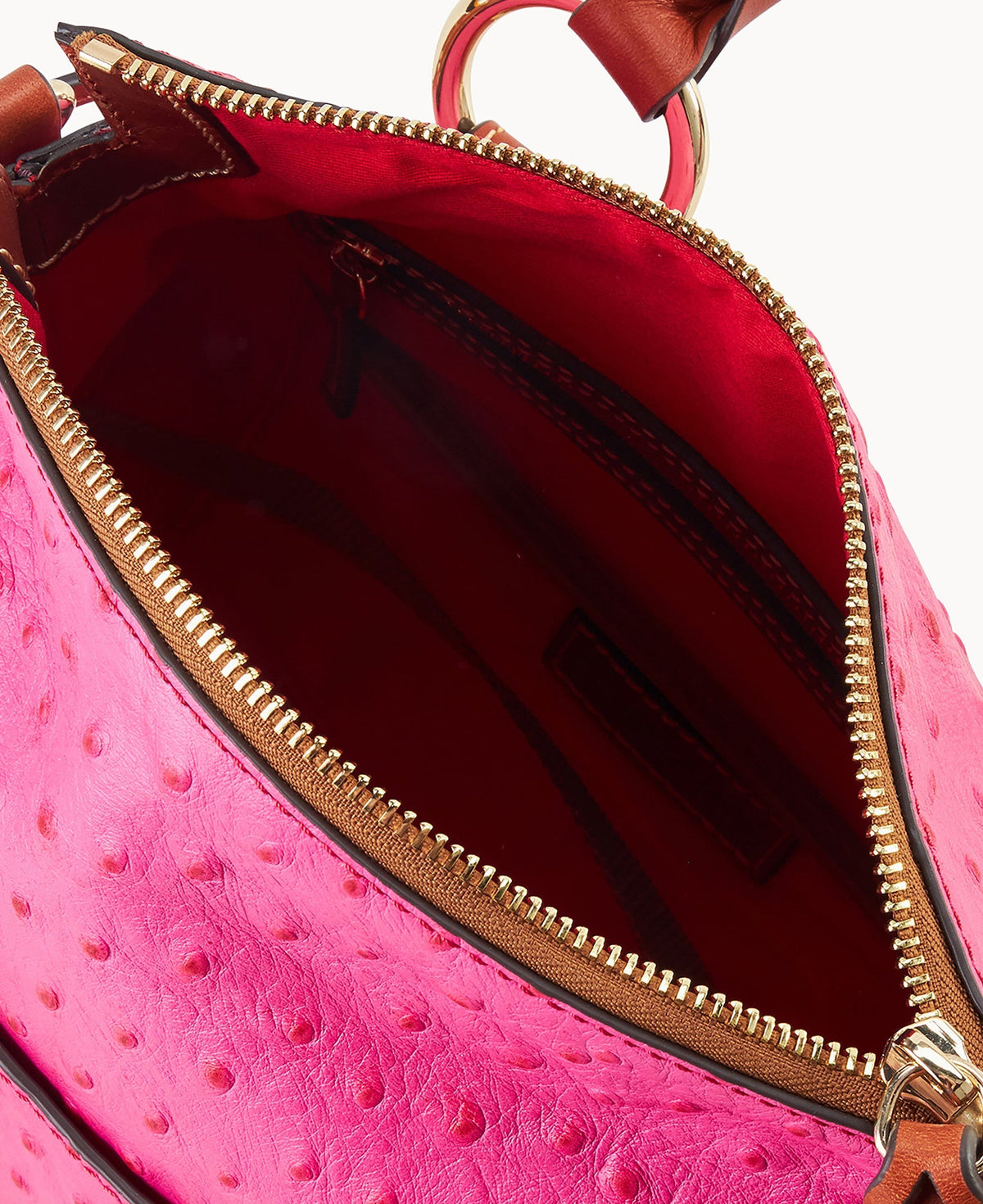 Ostrich Satchel With Pocket - Image 7