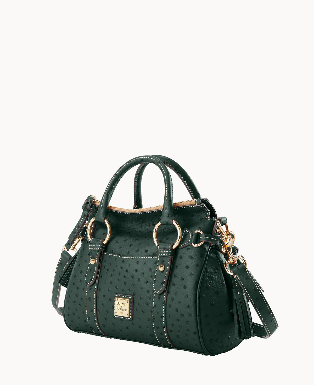 Ostrich Satchel With Pocket - Image 42