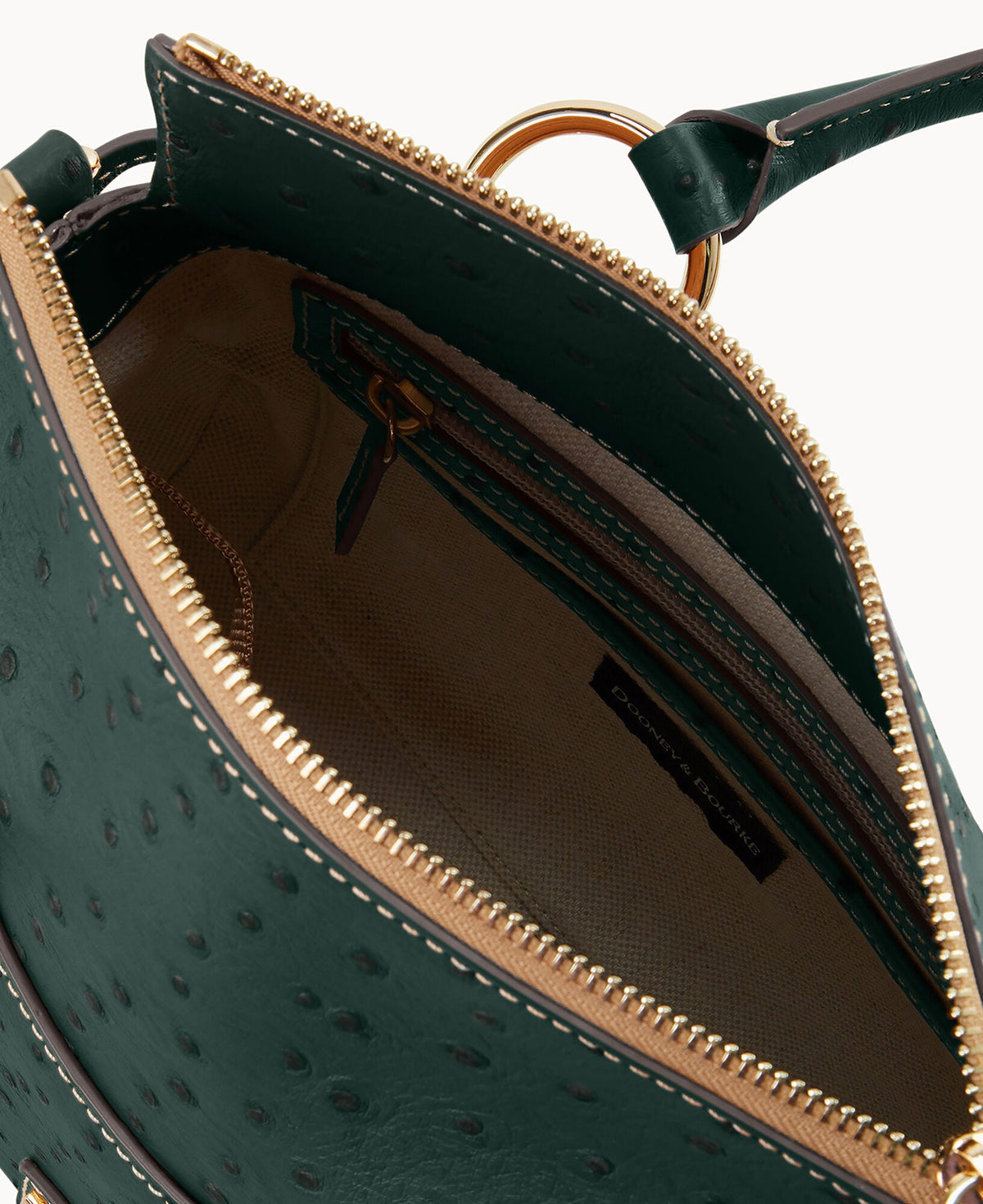 Ostrich Satchel With Pocket - Image 43