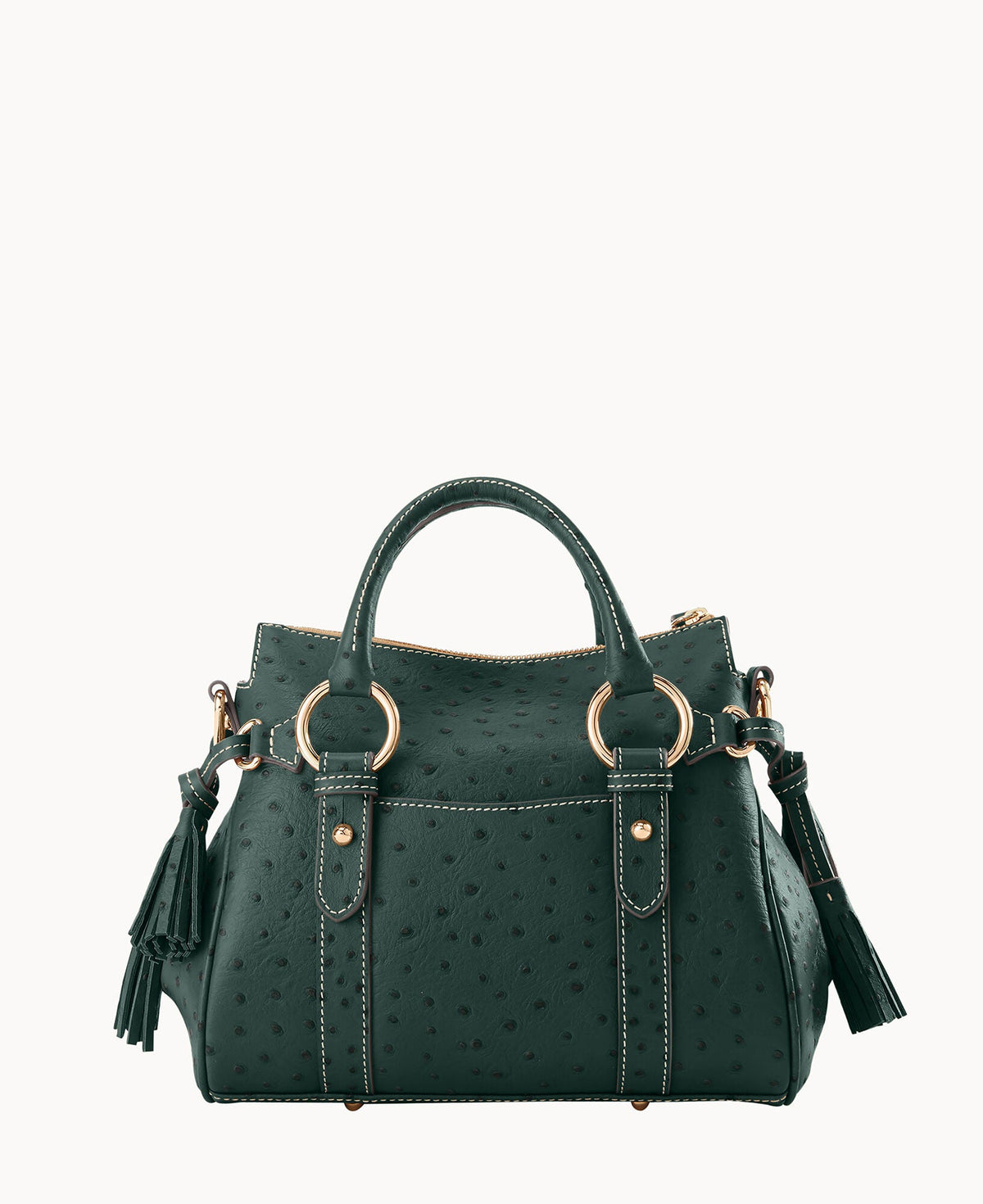 Ostrich Satchel With Pocket - Image 44