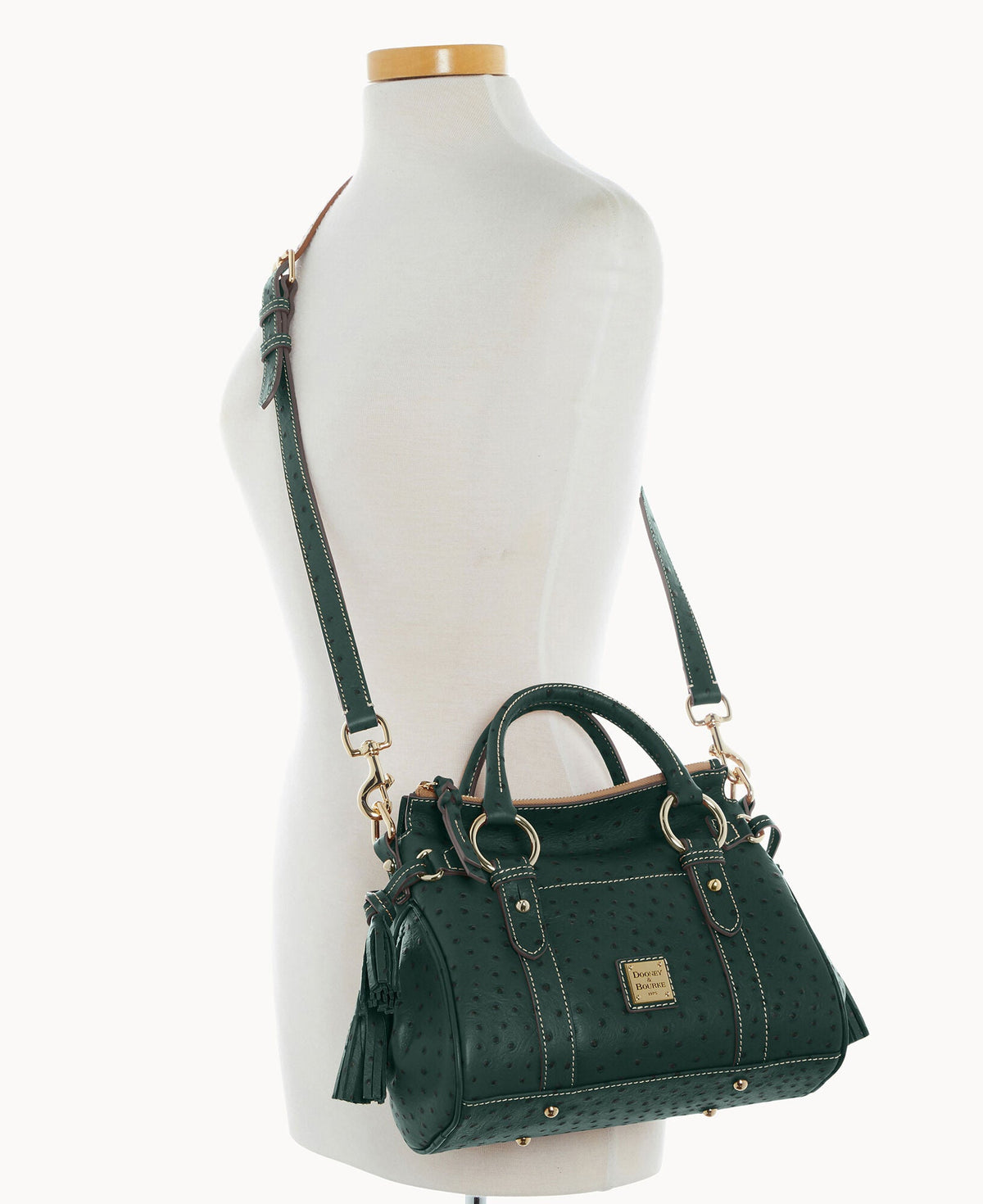 Ostrich Satchel With Pocket - Image 45
