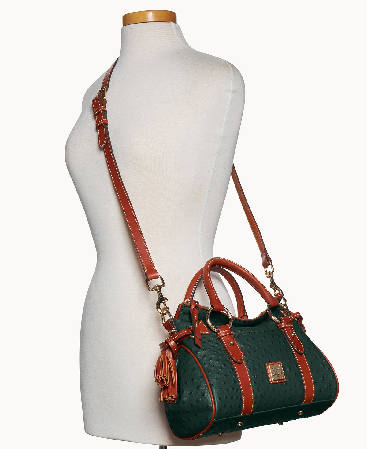 Ostrich Satchel With Pocket - Image 40